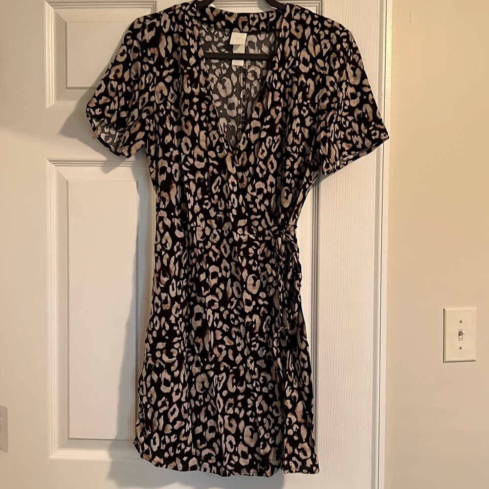 Leopard print Wrap Dress MEDIUM